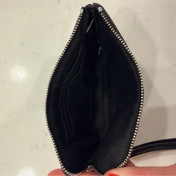 Coach Black and White Star Pattern Wristlet - Picture 3 of 5